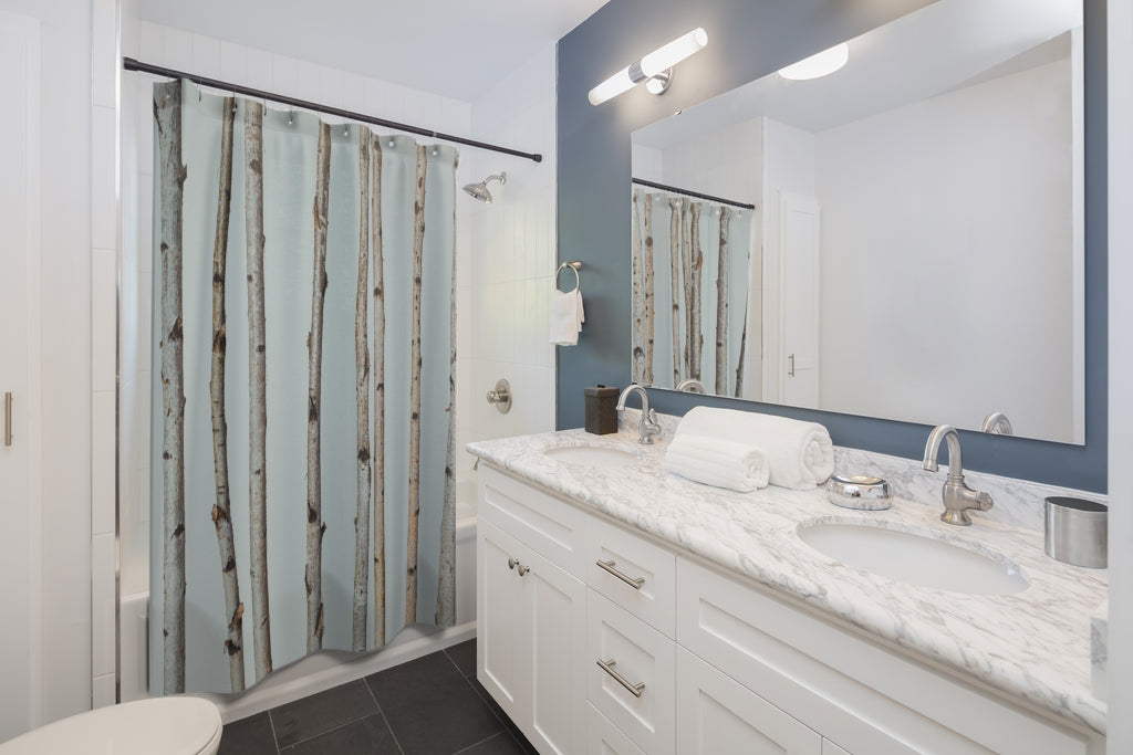 Trunks Aspen Trees Stylish Design 71" x 74" Elegant Waterproof Shower Curtain for a Spa-like Bathroom Paradise Exceptional Craftsmanship-Express Your Love Gifts