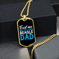 Trust Beagle Dad Necklace Stainless Steel or 18k Gold Dog Tag 24" Chain-Express Your Love Gifts