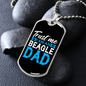 Trust Beagle Dad Necklace Stainless Steel or 18k Gold Dog Tag 24" Chain-Express Your Love Gifts