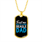 Trust Beagle Dad Necklace Stainless Steel or 18k Gold Dog Tag 24" Chain-Express Your Love Gifts