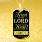 Trust God Proverbs 3:5 Necklace Stainless Steel or 18k Gold Dog Tag W 24"-Express Your Love Gifts