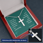 Trust In God Proverbs Cross Necklace Message Card W Ball Chain Pendant-Express Your Love Gifts