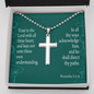 Trust In God Proverbs Cross Necklace Message Card W Ball Chain Pendant-Express Your Love Gifts