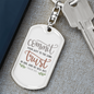 Trust In Him Psalm 37:5 Keychain Stainless Steel or 18k Gold Dog Tag Keyring-Express Your Love Gifts