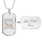 Trust In Him Psalm Christian Necklace Stainless Steel or 18k Gold Dog Tag 24" Chain-Express Your Love Gifts
