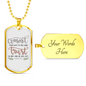 Trust In Him Psalm Christian Necklace Stainless Steel or 18k Gold Dog Tag 24" Chain-Express Your Love Gifts