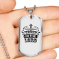 Trust In The Lord Cross Heart Christian Necklace Stainless Steel or 18k Gold Dog Tag 24" Chain-Express Your Love Gifts