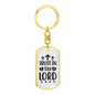 Trust In The Lord Cross Keychain Stainless Steel or 18k Gold Dog Tag Keyring-Express Your Love Gifts