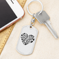 Trust In The Lord Heart Keychain Stainless Steel or 18k Gold Dog Tag Keyring-Express Your Love Gifts