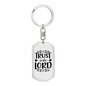 Trust In The Lord Keychain Stainless Steel or 18k Gold Dog Tag Keyring-Express Your Love Gifts
