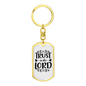 Trust In The Lord Keychain Stainless Steel or 18k Gold Dog Tag Keyring-Express Your Love Gifts