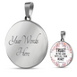 Trust In The Lord Provers 3:5 Christian Necklace Circle Pendant Stainless Steel or 18k Gold 18-22-Express Your Love Gifts