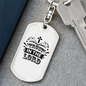 Trust Lord Keychain Stainless Steel or 18k Gold Dog Tag Keyring-Express Your Love Gifts