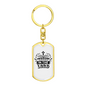 Trust Lord Keychain Stainless Steel or 18k Gold Dog Tag Keyring-Express Your Love Gifts