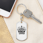 Trust Lord Keychain Stainless Steel or 18k Gold Dog Tag Keyring-Express Your Love Gifts