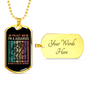 Trust Me Aquarius Zodiac Necklace Stainless Steel or 18k Gold Dog Tag 24" Chain-Express Your Love Gifts