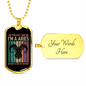 Trust Me Aries Zodiac Necklace Stainless Steel or 18k Gold Dog Tag 24" Chain-Express Your Love Gifts