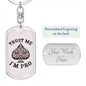 Trust Me I'm Pro Gambler Keychain Stainless Steel or 18k Gold Dog Tag Keyring-Express Your Love Gifts