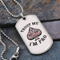 Trust Me I'm Pro Gambler Necklace Stainless Steel or 18k Gold Dog Tag 24" Chain-Express Your Love Gifts