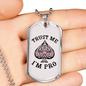 Trust Me I'm Pro Gambler Necklace Stainless Steel or 18k Gold Dog Tag 24" Chain-Express Your Love Gifts