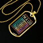 Trust Me Leo Zodiac Necklace Stainless Steel or 18k Gold Dog Tag 24" Chain-Express Your Love Gifts