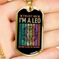 Trust Me Leo Zodiac Necklace Stainless Steel or 18k Gold Dog Tag 24" Chain-Express Your Love Gifts
