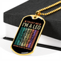 Trust Me Leo Zodiac Necklace Stainless Steel or 18k Gold Dog Tag 24" Chain-Express Your Love Gifts