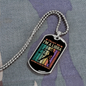 Trust Me Libra Zodiac Necklace Stainless Steel or 18k Gold Dog Tag 24" Chain-Express Your Love Gifts