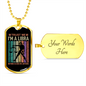 Trust Me Libra Zodiac Necklace Stainless Steel or 18k Gold Dog Tag 24" Chain-Express Your Love Gifts