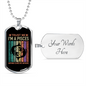 Trust Me Pisces Zodiac Necklace Stainless Steel or 18k Gold Dog Tag 24" Chain-Express Your Love Gifts