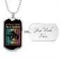 Trust Me Taurus Zodiac Necklace Stainless Steel or 18k Gold Dog Tag 24" Chain-Express Your Love Gifts