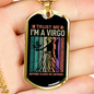 Trust Me Virgo Zodiac Necklace Stainless Steel or 18k Gold Dog Tag 24" Chain-Express Your Love Gifts