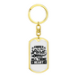 Trust The Lord Thine Heart Keychain Stainless Steel or 18k Gold Dog Tag Keyring-Express Your Love Gifts