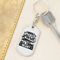 Trust The Lord Thine Heart Keychain Stainless Steel or 18k Gold Dog Tag Keyring-Express Your Love Gifts