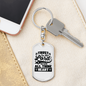Trust The Lord Thine Heart Keychain Stainless Steel or 18k Gold Dog Tag Keyring-Express Your Love Gifts