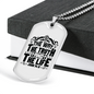 Truth Life Way Christian Necklace Stainless Steel or 18k Gold Dog Tag 24" Chain-Express Your Love Gifts