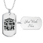 Truth Life Way Christian Necklace Stainless Steel or 18k Gold Dog Tag 24" Chain-Express Your Love Gifts
