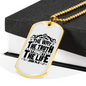 Truth Life Way Christian Necklace Stainless Steel or 18k Gold Dog Tag 24" Chain-Express Your Love Gifts