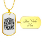 Truth Life Way Christian Necklace Stainless Steel or 18k Gold Dog Tag 24" Chain-Express Your Love Gifts