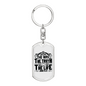 Truth Life Way John 14:6 Keychain Stainless Steel or 18k Gold Dog Tag Keyring-Express Your Love Gifts