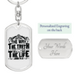 Truth Life Way John 14:6 Keychain Stainless Steel or 18k Gold Dog Tag Keyring-Express Your Love Gifts