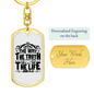 Truth Life Way John 14:6 Keychain Stainless Steel or 18k Gold Dog Tag Keyring-Express Your Love Gifts