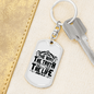 Truth Life Way John 14:6 Keychain Stainless Steel or 18k Gold Dog Tag Keyring-Express Your Love Gifts