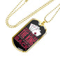 Try To Be King Dog Tag Stainless Steel or 18k Gold 24" Chain-Express Your Love Gifts