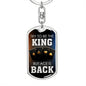 Try To Be King Gold Keychain Dog Tag Stainless Steel or 18k Gold-Express Your Love Gifts