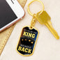 Try To Be King Gold Keychain Dog Tag Stainless Steel or 18k Gold-Express Your Love Gifts