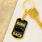 Try To Be King Gold Keychain Dog Tag Stainless Steel or 18k Gold-Express Your Love Gifts