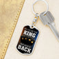 Try To Be King Gold Keychain Dog Tag Stainless Steel or 18k Gold-Express Your Love Gifts