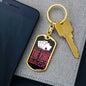 Try To Be King Keychain Dog Tag Stainless Steel or 18k Gold-Express Your Love Gifts
