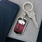 Try To Be King Keychain Dog Tag Stainless Steel or 18k Gold-Express Your Love Gifts